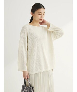 Green Parks メッシュニットプルオーバー Ivory