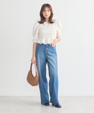 earth music&ecology ポコポコシャーリングトップス White