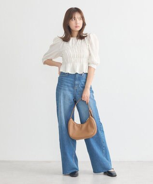 earth music&ecology ポコポコシャーリングトップス White