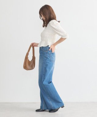 earth music&ecology ポコポコシャーリングトップス White