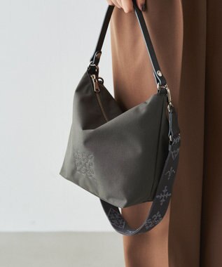 russet ＜320g/撥水性あり＞コーデュラナイロン2wayシンプルショルダーバッグ(CE-1536) Gray