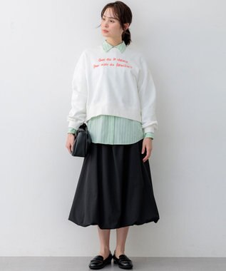 組曲 【Flower Collection】コンパクトシャーティング シャツ ライムグリーン系1