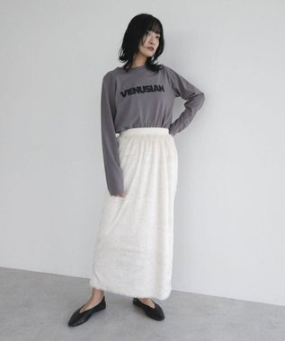 Green Parks armonia.シャギースカート Ivory