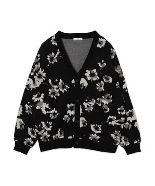 WEGO リラックスフィットパターンカーディガン ブラックその他