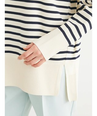 Green Parks かるい　ニットチュニック Border