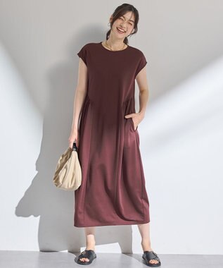 【洗濯機可】ライトポンチコクーンワンピース