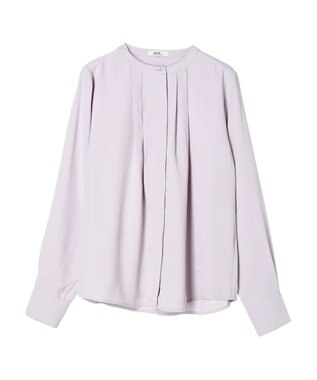 earth music&ecology ノーカラーフロントタックブラウス Light Pink