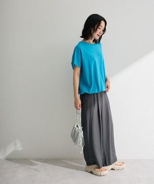 Green Parks 超冷感ドロストフレンチプルオーバー Blue