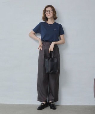 WEGO 【SMLサイズ展開】U.S. POLO ASSN.別注コンパクトTシャツ ネイビー