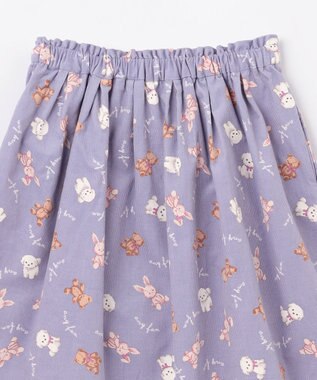 ANY KIDS アニマル 総柄 スカパン サックスブルー系