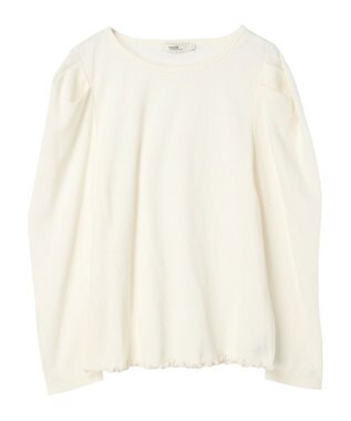 earth music&ecology パフスリーブクレープリブインナー Off White