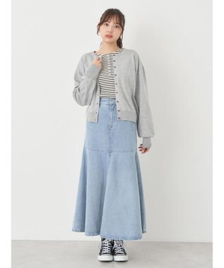 earth music&ecology ＵＶカット加工　ベーシックカーディガン Light Gray