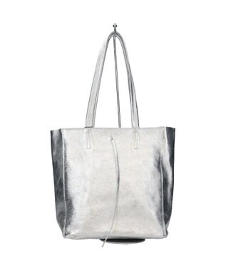 INTER-CHAUSSURES 【ANDREA CARDONE】メタリックレザーミディアムトートバッグ