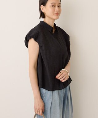 AMERICAN HOLIC バルーンスリーブドロストブラウス Black