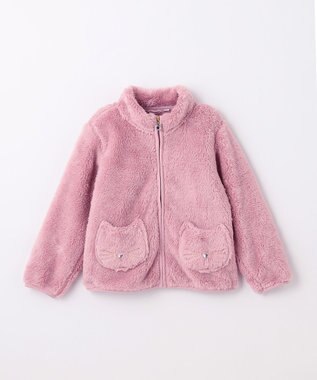 ANY KIDS ネコポケットボアブルゾン ピンク