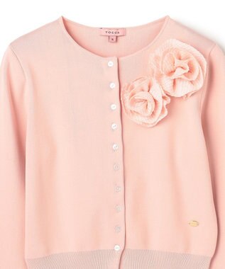 TOCCA GLOW CORSAGE KNIT ニットカーディガン ピンク系