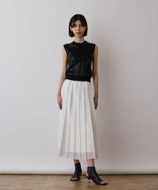 GRACE CONTINENTAL スパンコールニットノースリーブ