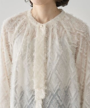 Green Parks Ｏ．フサフサ２ｗａｙボウタイブラウス Off White