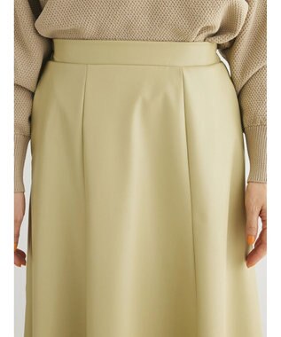 Green Parks レザーライクキリカエＡラインスカート Beige