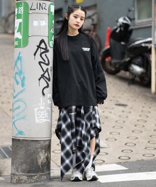 WEGO 【ユニセックス着用ITEM】別注VISIONゴーストスケーターグラフィックT（LS） ブラック