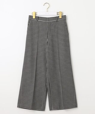 ANY SIS 【保温性あり/洗える】サーモ 2WAYストレッチ ワイドパンツ モノトーンチェック