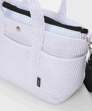 TOPKAPI 【Breath TOPKAPI】ポリメッシュ ショルダー付き トートバッグ ホワイト