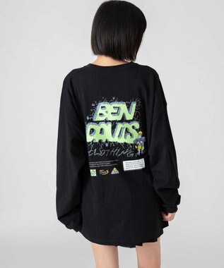 WEGO 【ユニセックス着用ITEM】別注BENDAVISグラフィックT（LS） ブラック
