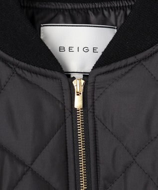 BEIGE， 【GISELe 10月号掲載】DOVER / 異素材ウールキルティングブルゾン Black × Charcoal