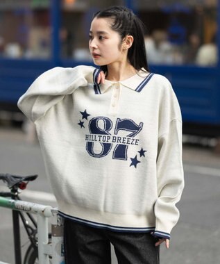 WEGO ポロニットプルオーバー オフホワイト