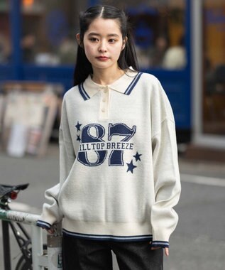 WEGO ポロニットプルオーバー オフホワイト