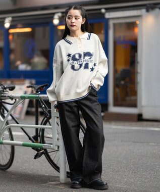 WEGO ポロニットプルオーバー オフホワイト