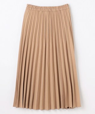 ANY 【新色追加/ウエストゴム】ウーリッシュプリーツスカート キャメル
