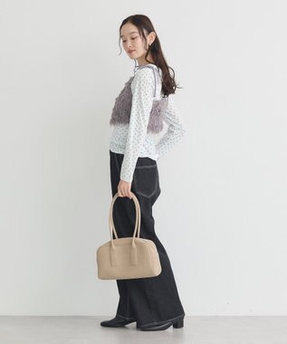 earth music&ecology 【WEB限定】アイレットジャカードタイトプルオーバー Flower yellow