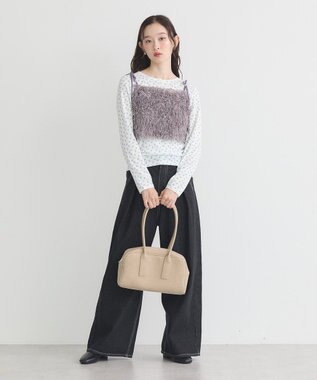 earth music&ecology 【WEB限定】アイレットジャカードタイトプルオーバー Blue