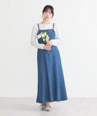 earth music&ecology 【WEB限定】アイレットジャカードタイトプルオーバー Blue