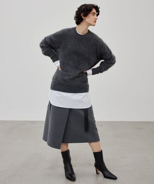 BEIGE， BRANCHI / カシミヤクルーネックニット C Gray