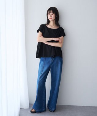 YECCA VECCA 綿麻バギーデニムパンツ Indigo