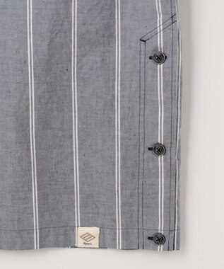 JOSEPH ABBOUD MOUNTAIN 【SPACE／UNISEX】JOE COTTONワイドストライプ シャツ ネイビー系2