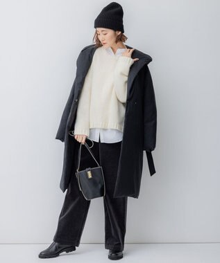 23区 センター ジップ ブーツ ブラック系