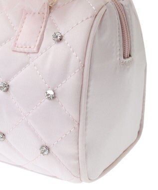 Maison de FLEUR チュールハンドルラインストーンボストンバッグ Pink