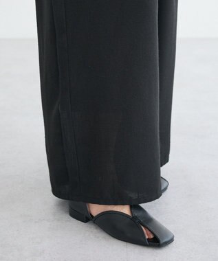 CRAFT STANDARD BOUTIQUE リネンライクワイドイージーパンツ Black