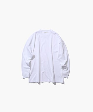 ATON 12/- AIR SPININNG | ルーズフィットロングスリーブTシャツ - UNISEX WHITE