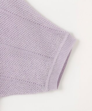 J.PRESS LADIES L 【洗える】PATTERN MESH ドルマンスリーブ カーディガン ラベンダー系