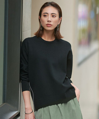 【洗える】 シンセティックダブルフェイス ニットプルオーバー