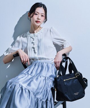 TOCCA 【サスティナブル素材・WEB＆一部店舗限定】NUOTO NYLON TOTE トートバッグ ブラック（ショルダーブラック）