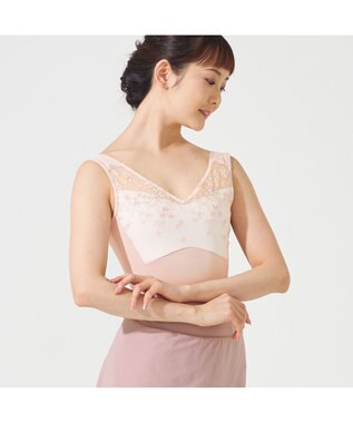 Chacott ◎【Nela ライン】ノースリーブレオタード ヨーロピアンピンク