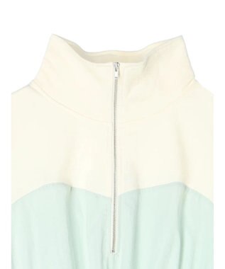 earth music&ecology ハーフＺＩＰミニワンピース Light Green