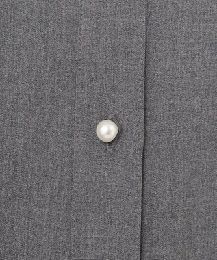 ANY 【洗濯機可能/ストレッチ】ウールライク前開きワンピース グレー