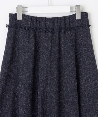 Feroux 【セットアップ対応】春ツイード フレアスカート ネイビー系1