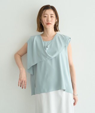 YECCA VECCA ドレープブラウス Mint
